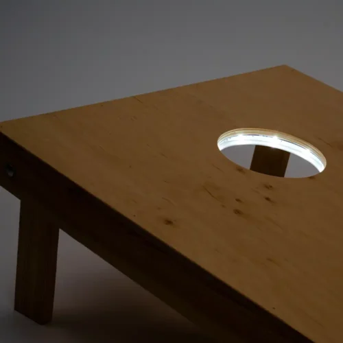Cornhole boards led light