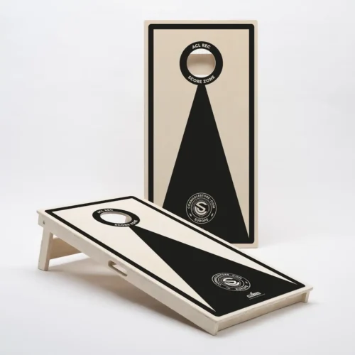 Complete Cornhole game with a full set of two cornhole boards
