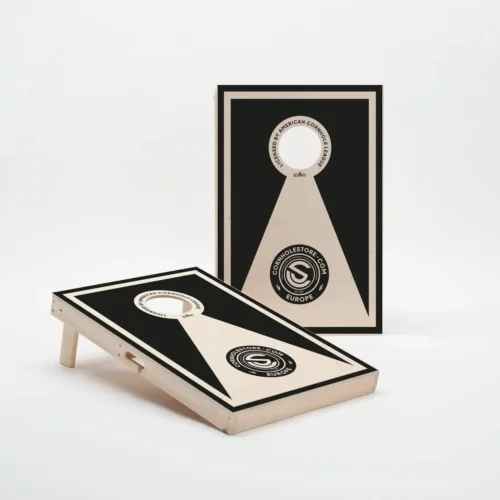 Complete Cornhole game with a full set of two cornhole boards