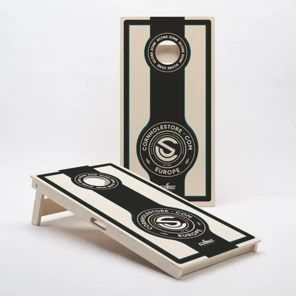 Complete Cornhole game with a full set of two cornhole boards