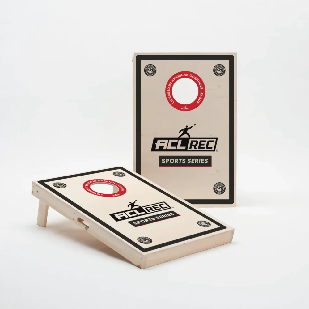Complete Cornhole game with a full set of two cornhole boards