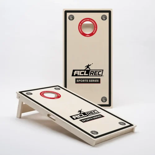 Complete Cornhole game with a full set of two cornhole boards