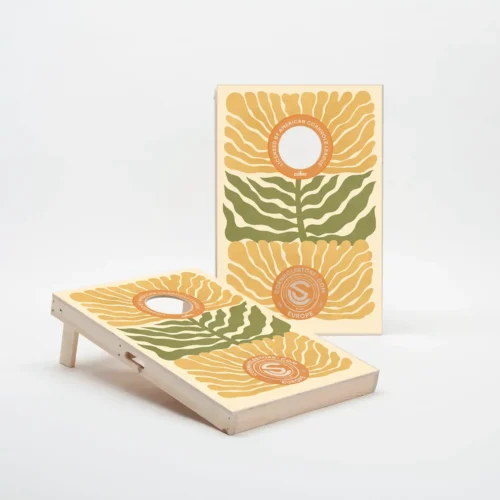 Complete Cornhole game with a full set of two cornhole boards