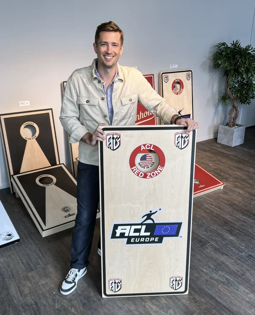 Custom cornhole boards and games with logo and design